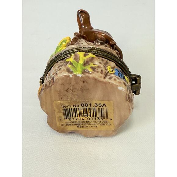 Vtg Direct Connections Co. Sea Turtles Hinged Trinket Box - Picture 11 of 12